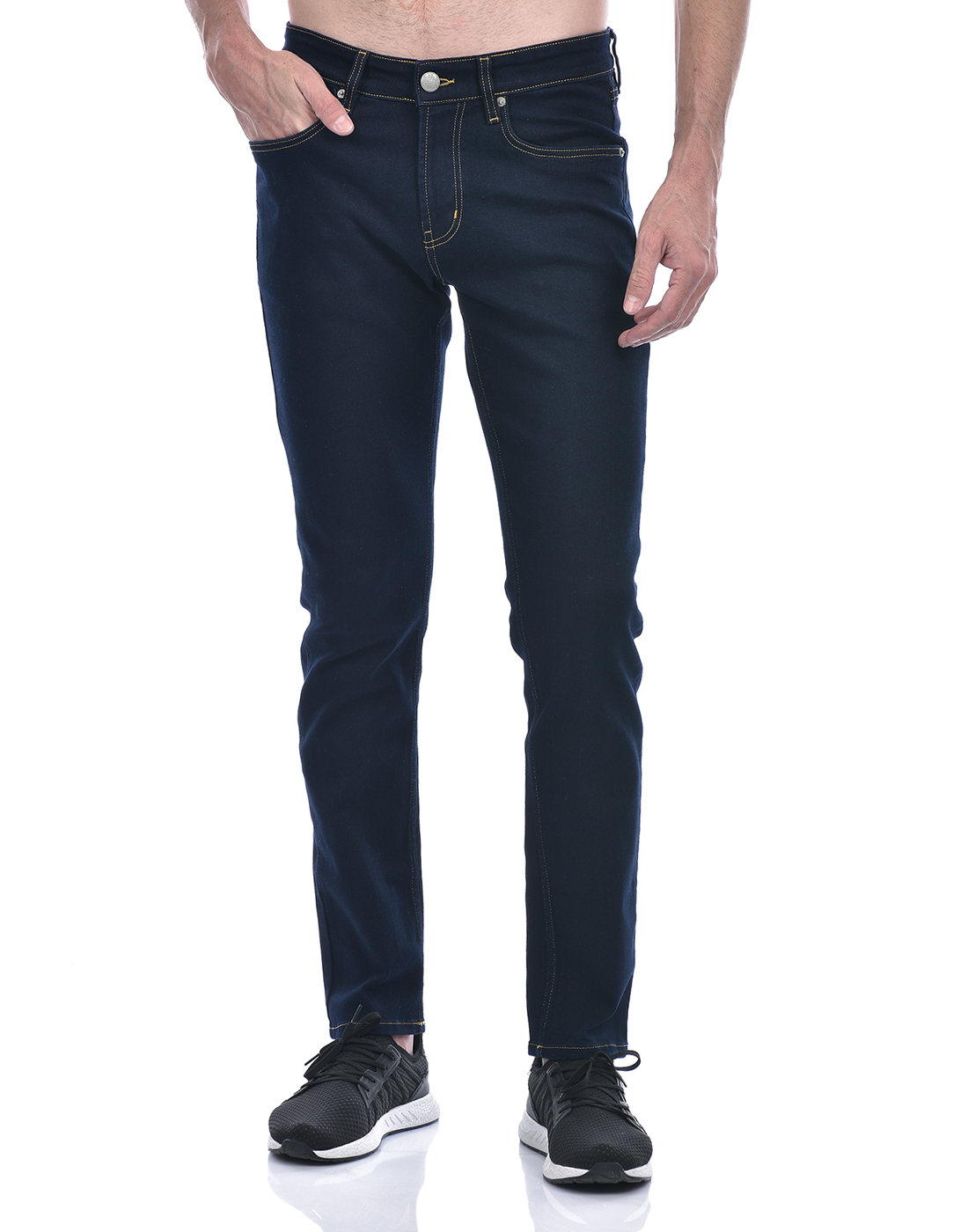 Numero Uno Men Solid Dark Blue Jeans